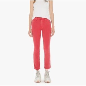 MOTHER The Rascal Ankle Jeans In Mars Red Size 29